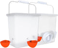 Large Automatic Chicken Feeder and Waterer Set Hanging Chicken Water Feeder Poultry Feed Bucket