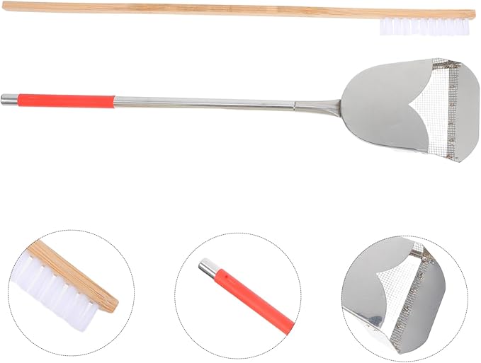 2pcs Multi-Function Bird Cage Cleaning Brush Scoop Set Pet Cage Accessories Home Cleaning Brush for Birds Dogs Chickens