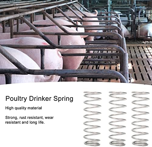 100PCS Poultry Drinker Spring, Pig Nipple Drinker Waterer Spring Small and Lightweight Iron Material Strong Spring for Automatic Pet Nipple Drinker