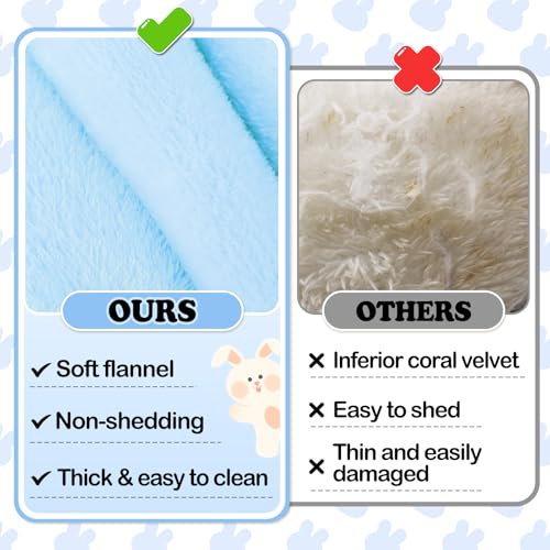 MEWTOGO 15.7" x 14" Bunny Bed for Rabbit Cage - 15.7 x 14In, Light Blue, Cotton, Thickened & Soft - Image 4