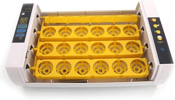 24 Digital Egg Incubator Automatic Turning Poultry Hatcher Temperature Control Led Display for Chicken Duck Goose Birds Turkey
