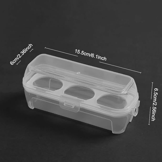 2 Pack Camping Egg Carrier 3 Grids Storage Container Portable Shockproof Eggs Protective Case Box Organizer Tray for Hiking Trekking Camper Outdoor Trip Picnic Kitchen Refrigerator