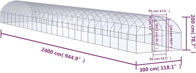 Large Metal Chicken Coop, Walk-in Poultry Cage for Backyard, Galvanized Steel Run for Hens, Ducks, and Small Animals, 9.8 x 9.8 x 6.6 ft Outdoor Enclosure