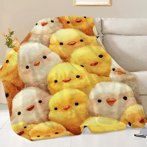 Chick Blanket Gifts for Kids Farm Chicken Throw Blanket 50"x40" - Flannel - Image 5