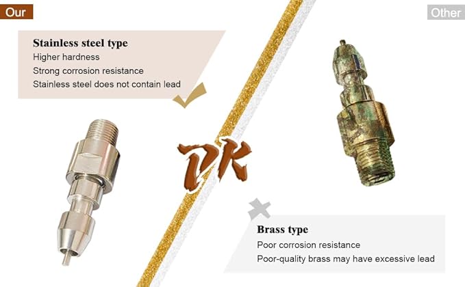 Stainless Steel Rabbit Water Nipples Metal Automatic Watering System Kit with PVC Tee for Guinea Pig, Hamster, Ferrets Other Rodent Small Animals(6Pcs)