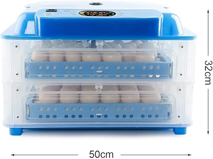 Egg Incubator Automatic Temperature Humidity Control 128 Digital Poultry Hatcher Chicken Ducks Goose Birds Water Injection Pipe,