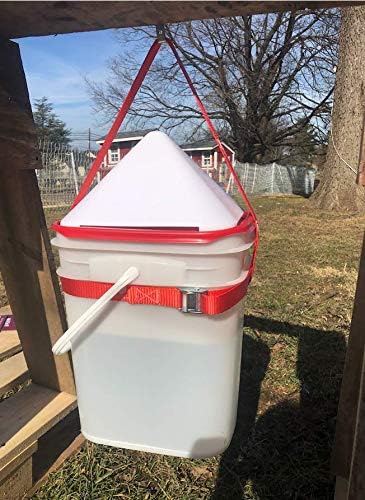 RentACoop Hanging Strap for Chicken Waterers and Feeders - Fits Every Size of Round or Square Bucket