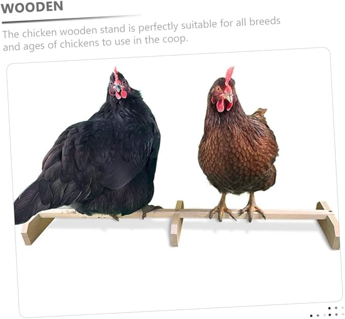 Hemoton 1piece Chicken Perch Bird Roosting Bar Wooden Stand Pet Supplies Macaw Parrot Perch