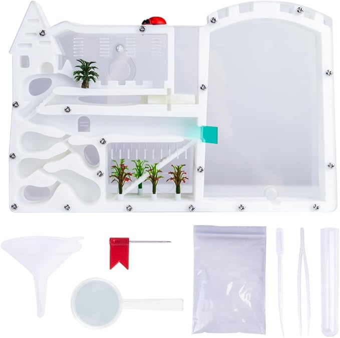 Ant Farming Castle,Ant Colony Observation Kit with White Sand,Study of Ecosystem,Explore The Nature World (Ants Not Included)