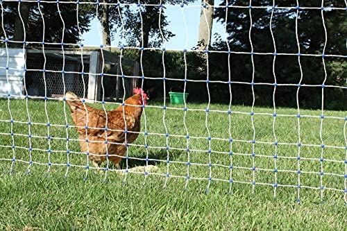 Starkline 42" x 164' Standard Electric Poultry Netting Kit with A/C Energizer (11/42/3) Electric Chicken Fence Kit for Backyards, Homesteads, and on Farms and Ranches