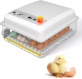 36 Egg Incubator with Auto Turner Humidity Monitor,Incubators for Chicken Duck Goose Pigeon – Digital Temperature Control, Built-in Egg Candler – Ideal for Home Farm Industrial Use (White)
