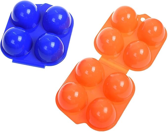 AKIRO Portable Camping Carrier For 4 Eggs Case Box Kitchen Convenient Container Egg Storage Box Container Hiking Outdoor Kitchen Tools (2 pcs)