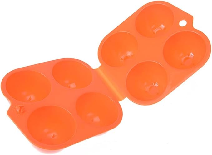 AKIRO Portable Camping Carrier For 4 Eggs Case Box Kitchen Convenient Container Egg Storage Box Container Hiking Outdoor Kitchen Tools (2 pcs)