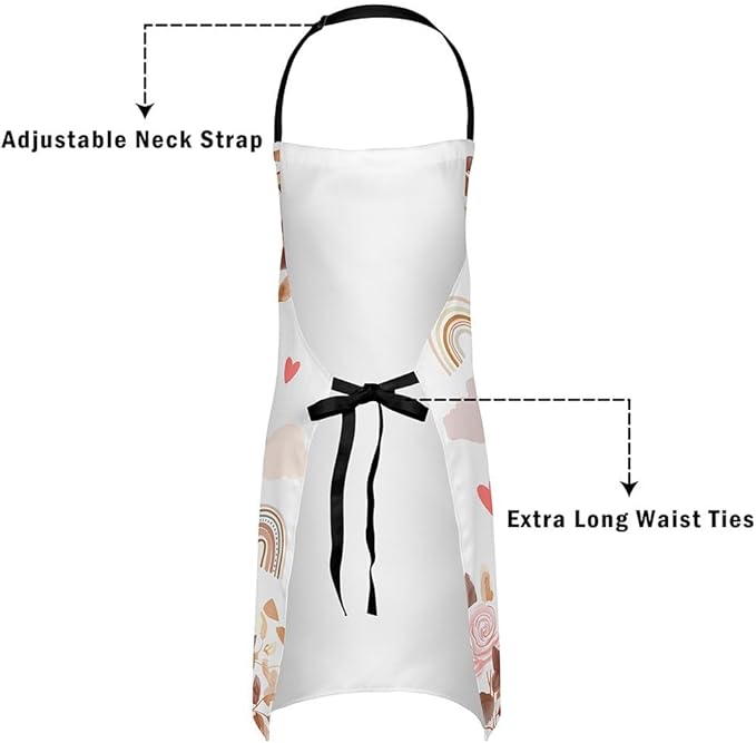 jejeloiu Cartoon Cats Apron for Women Men 26"x31"