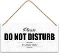 SCAZOMV Please Do Not Disturb Thank You Wood Sign Decor Funny Rustic Wood Front Door Sign Vintage Wall Hanging Plaque Porch Yard Studio Office Home Farmhouse Decor 10''x 5''
