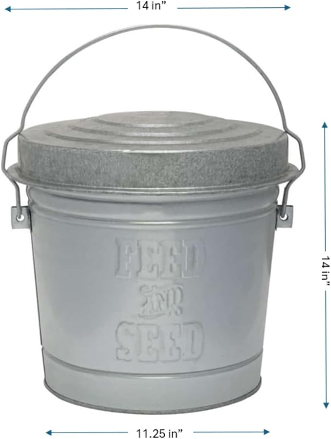 Behrens 6 Gallon Embossed Locking Lid Feed & Seed Can (2 pack)