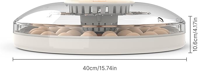 30 Eggs Incubator with Automatic Egg Turning with External Injection Water Bottle - Household Small Poultry Hatching Machine with Egg Candler Light for Chicken, Ducks, Pigeons,Bird (US Plug)