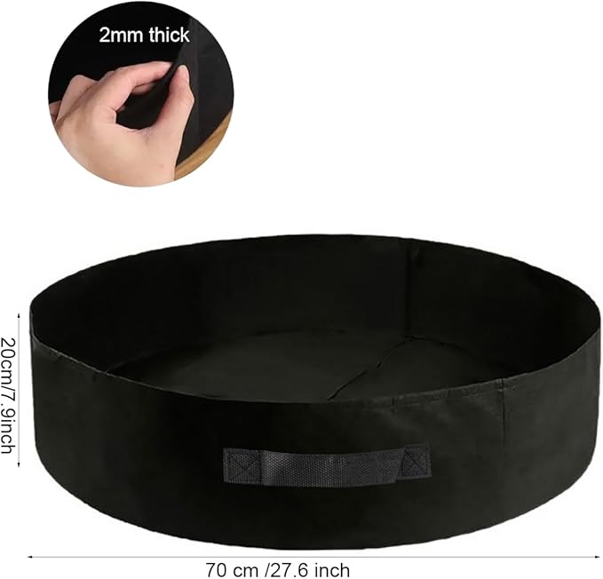 Chicken Dust Bath Tub 28" D * 8" H Dust Bath for Chickens Chicken Coop Cleaner Container Essential Chicken Coop Accessory for Farms, Lawn, Yard and Ducks, Quails