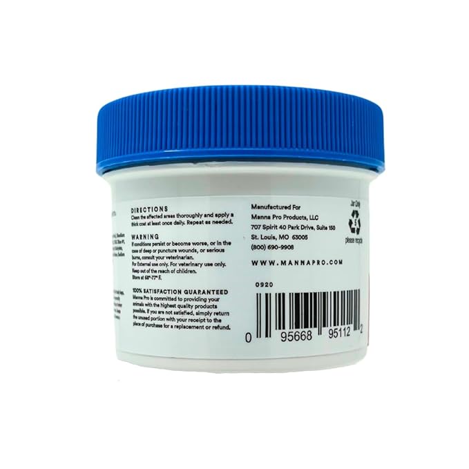 Manna Pro Hen Healer Blue Wound Ointment – 2 oz | Lanolin-Based Poultry Skin Treatment for Cuts, Scrapes & Pecking Injuries