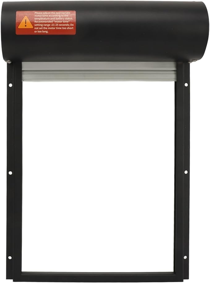Automatic Chicken Coop Door Solar Powered Automatic Chicken Coop Door Opener with Timer for Duck Goose Farm Safety Equipment Black Professional Accessories for Use (Black)