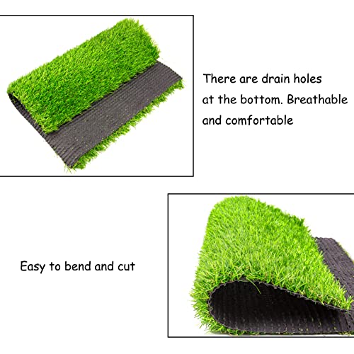 4 Pack Washable Chicken Nesting Pads Artificial Grass Rug Carpet Cuttable Chickens Nest - Green, Plastic - Image 2