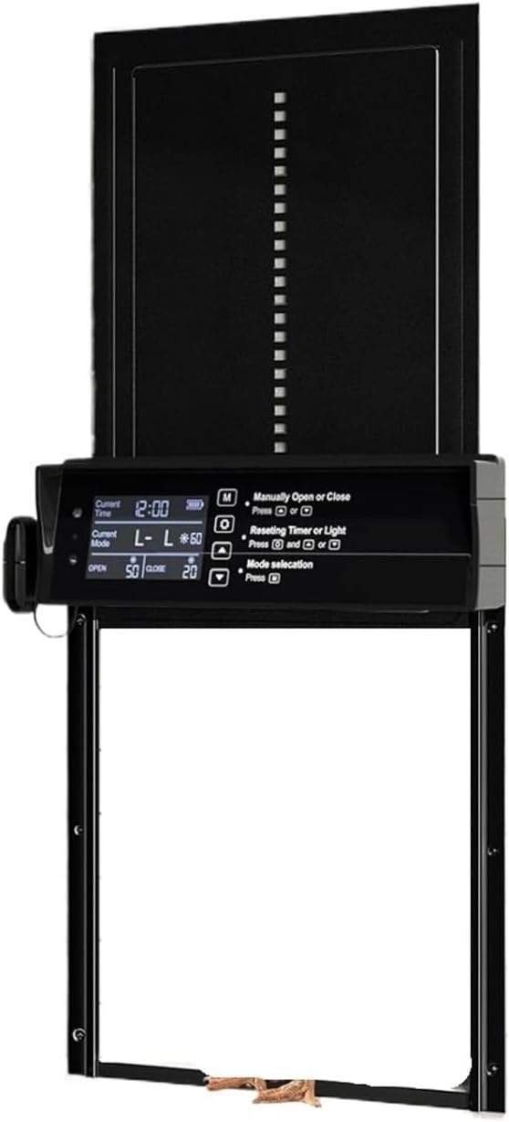 Solar Chicken Coop Door, Automatic Chicken Door Auto Chicken Door 4 Modes with Timer & Light Senso