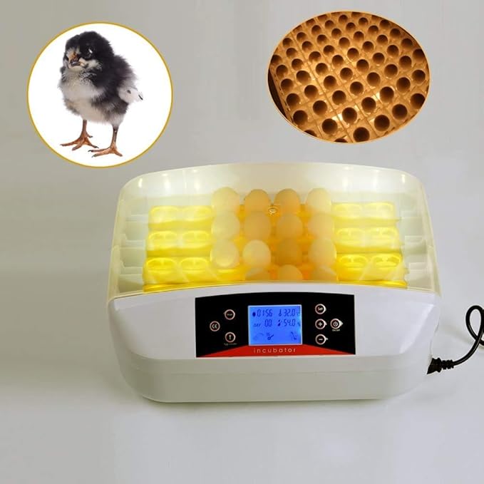 32 Digital Eggs Incubators Automatic Turning Poultry Hatcher with Egg Candler Humidity Temperature Control for Chickens Ducks Goose Quails