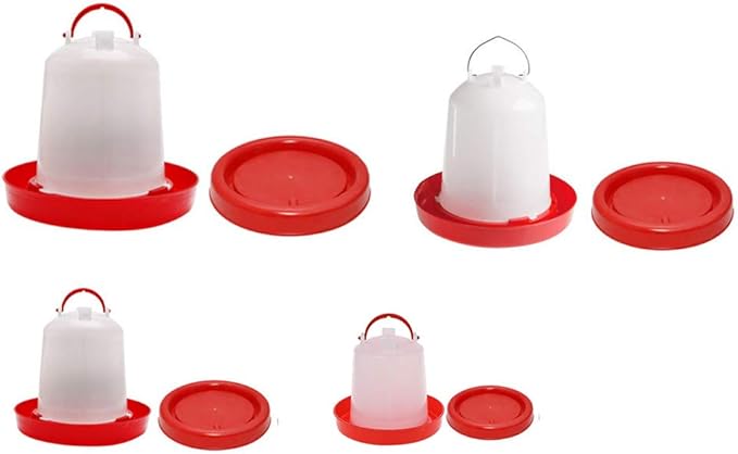 Chicken Feeder Waterer Baby Chick Drinker Feeder with Carrying Handle Capacity 1.5 L Chicken Water Feeder Pet Supplies Automatic Drinking Fountain for Poultry Farming