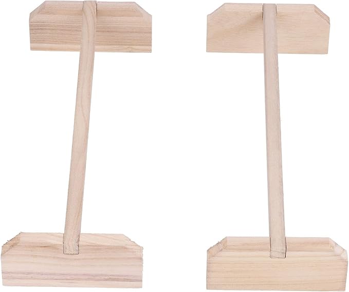 2 Set Chicken Wooden Perches, Large Bird Roosting Bar for Hens and Parrots, Natural Wood Training Stand with Sturdy Base for African Grey, Safe Non - Pet