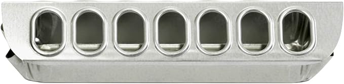 Little Giant® Slide-Top Poultry Ground Feeders | Galvanized Feeding Trough Tray | Durable and Lightweight Chicken Feeder | Made in USA | 12 Inches