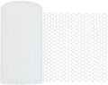 OLYCRAFT 16.4Ftx8 Inch White Plastic Chicken Wire Fence Mesh Poultry Fencing with Cable Tie Protective Fence Net Hexagonal Fencing Wire Plastic Mesh Anti-Fall Net for Gardening Floral Chicken Netting