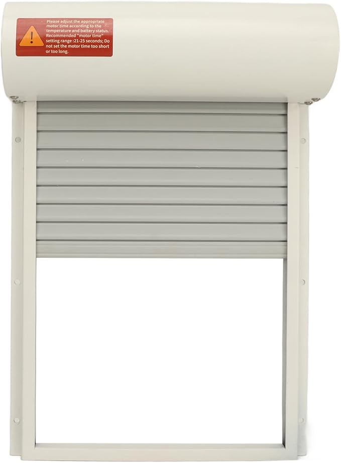 Automatic Chicken Coop Door Opener Battery Powered Timer LED Display with Programmable Controller for Chicken Duck Goose Poultry Coop (White)