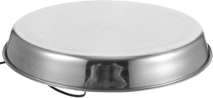 Heated Poultry Water Heater Base Safe Automatic Thawing for Chicken Drinkers Use Compatible Any Water Bowl Bucket Prevents Freezing Cold Temperatures