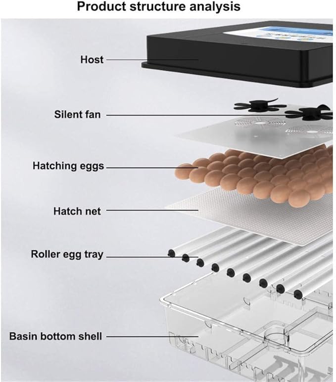 Digital Automatic Hatcher,Egg Incubator with Automatic Turning Function, with Temperature Control,Digital Incubatores,Or Hatching Chickens Ducks Eggs, Goose Egg