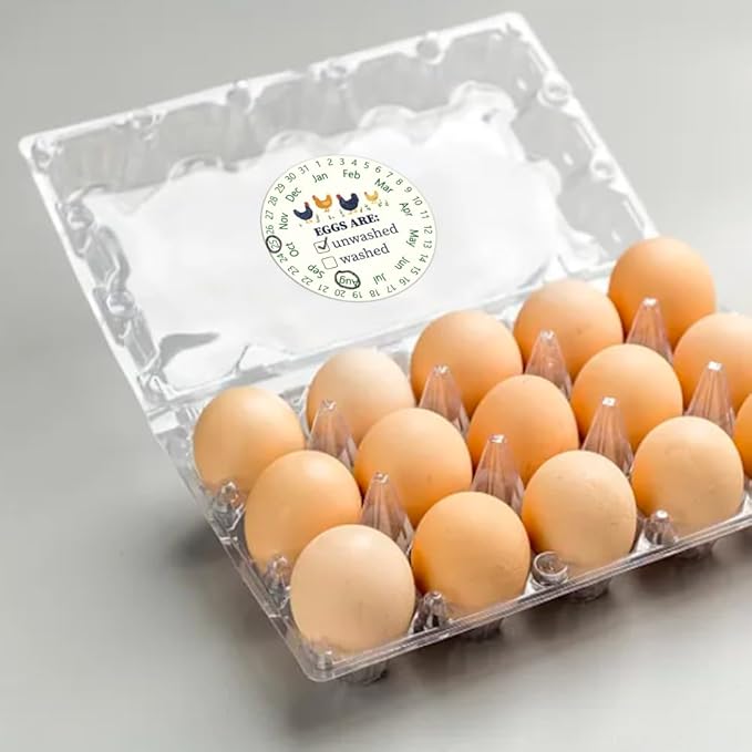 320 Pcs Funny Egg Carton Labels, 2 Inch Round from You Local Egg Dealer Farm Fresh Egg Sticker PET Adhesive Egg Packaging Sticker for Box Container Carton Farm Supplies