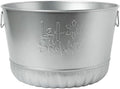 Behrens Galvanized Embossed Bushel Basket- Let it Snow