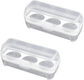 2 Pack Camping Egg Carrier 3 Grids Storage Container Portable Shockproof Eggs Protective Case Box Organizer Tray for Hiking Trekking Camper Outdoor Trip Picnic Kitchen Refrigerator