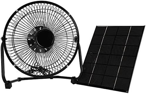 Solar Panel Powered Fan Mini Exhaust Fan for Greenhouse Motorhome House Chicken House Outdoor Ventilation Equipment Ventilator for Pets
