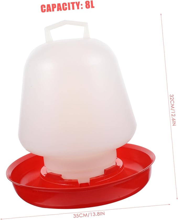 POPETPOP Automatic Chicken Waterer Poultry Feeder- Thickened Chick Feeder and Waterer, Poultry Fountains, Automatic Chicken Water Waterer Water Feeding Dispenser for Farm Coop (