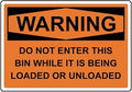 Grain Bin Silo Warning Sign - 8"x12" Vintage Metal Tin, Farm Storage Decor, Agricultural Facility, Grain Handling Safety