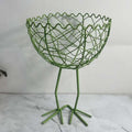 Chicken Wire Egg Basket Egg Holder Farmhouse Rustic Vintage Rooster Decor Chicken Shaped Egg Basket Fruit Storage Wire Basket For Collecting And Countertop Storing Egg (Green A)