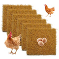 6 Pack Chicken Nesting Box Pads,Washable Artificial Grass Rug Chickens Bedding Reusable - Yellow, Polyethylene (PE) by MUYG