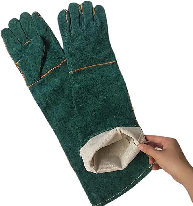 Animal Handling Gloves - 60CM Durable Bite & Scratch Resistant Gloves for Bathing, Grooming, Welding, Handling Dogs, Cats, Birds, Snakes, Parrots, Lizards, Reptiles