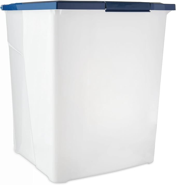 50 Ib Dog Food Storage Container,Extra-Large Dog Storage with Roller Wheels & Locking Lid，Suitable for Dog Cat Bird and Other Pet Food Storage Bin