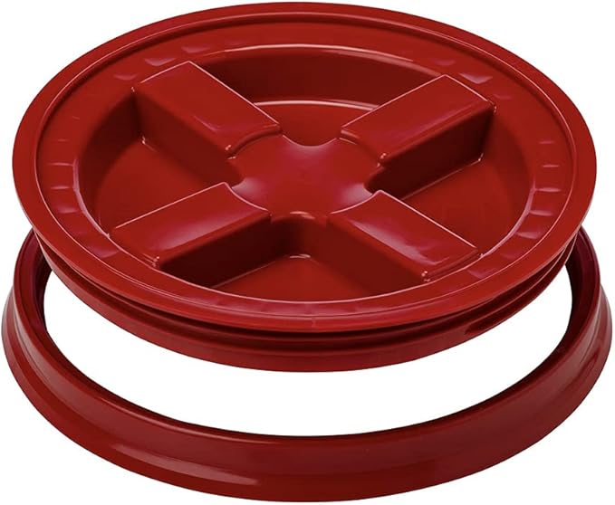 House Naturals 5 galon Food Grade BPA Free Made in USA Plastic Bucket Pail Container with Airtight Screw On Lid (Pack of 2)