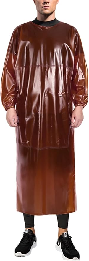 SUJAN Apron with Sleeves Splash Suit Waterproof Smock Chemical Resistant Safety Aprons Coverall