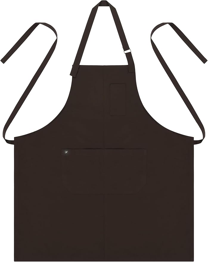 Chef Bib Aprons for Women and Men (Standard Dry Guard AA2095 & AA2095X) - Neck Strap Apron with Pockets 33"