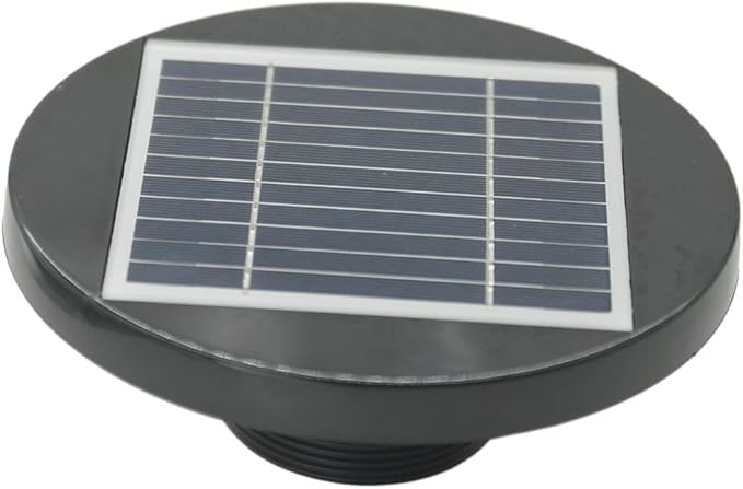 Portable Solar Vent Fan, Solar Powered Roof Fan Ventilator Loft Vent For Shed, for Small Sheds, Chicken Coops, Greenhouses, Boat RV, Weatherproof Metal Shell