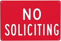 Man Cave Decor 1459 Metal Signs,No Soliciting,8x12 In,Notice Warning Sign And Logo Ation Vintage
