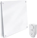 EconoHome Wall Heater Panel with Thermostat - Electric Wall Mounted Heater for Indoor Use - 400Watt Convection Heater - Perfect for Rooms Up to 120 Sq Ft - 120V - Updated Model